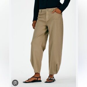 EUC size 24 Tibi Cotton Drill Brancusi - dark clay